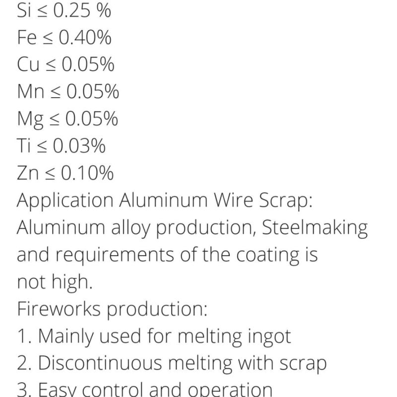 IMPORT ALUMINIUM WIRE 99.9%